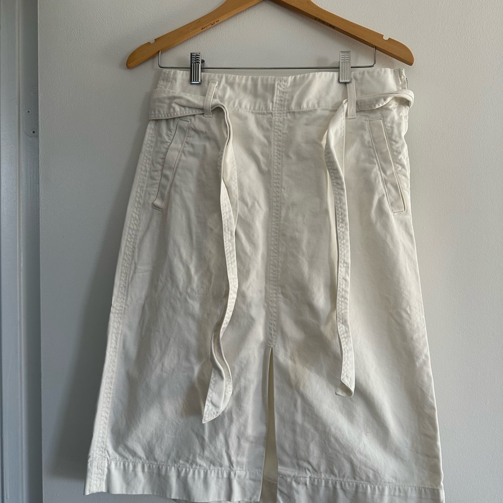 J. Crew White Midi Skirt